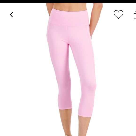 Women's compression high rise side pocket cropped leggings - Picture 1 of 6